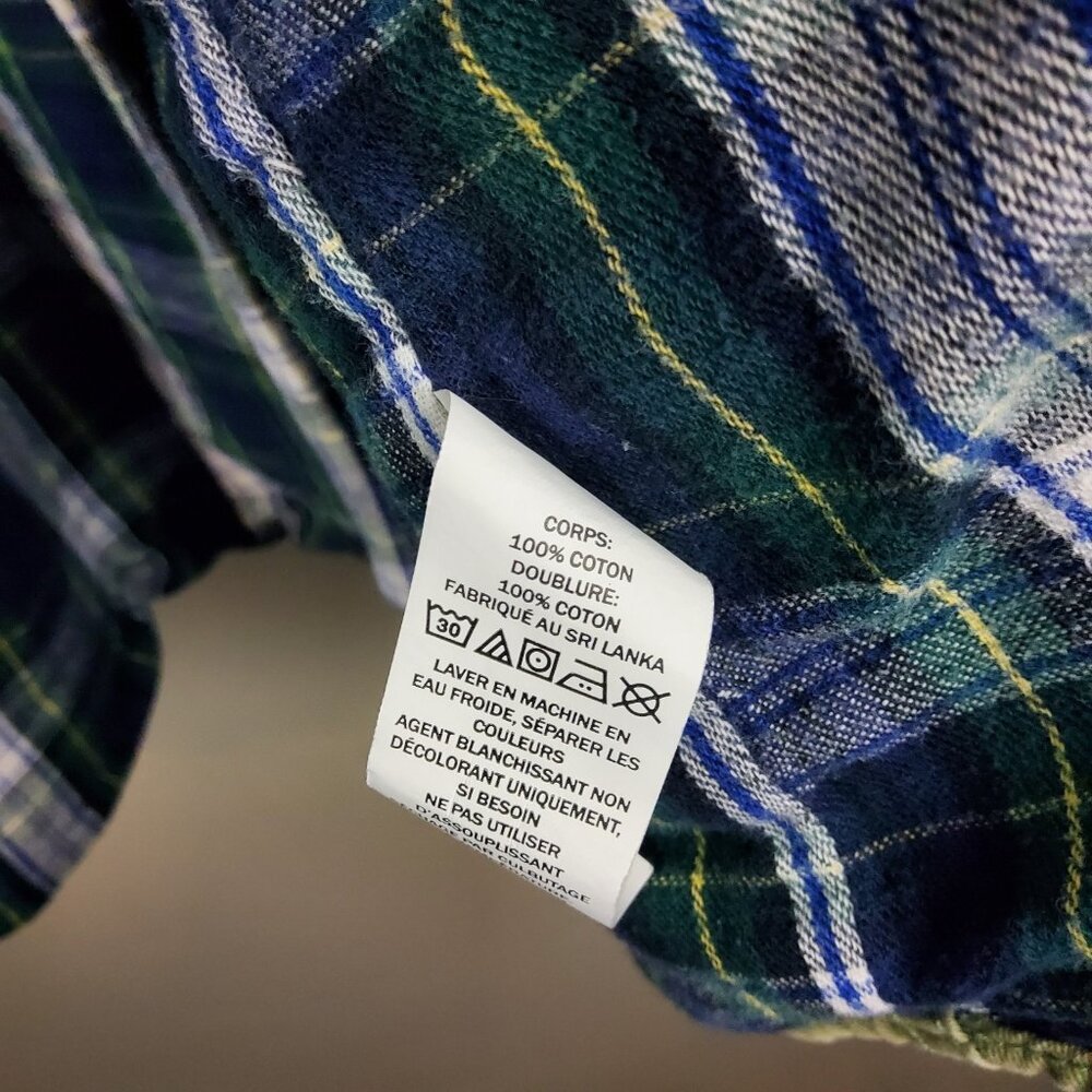 L.L. Bean Shacket Men's 2XL Green Flannel Lined Shirt Jacket Traditional Fit - Picture 8 of 8